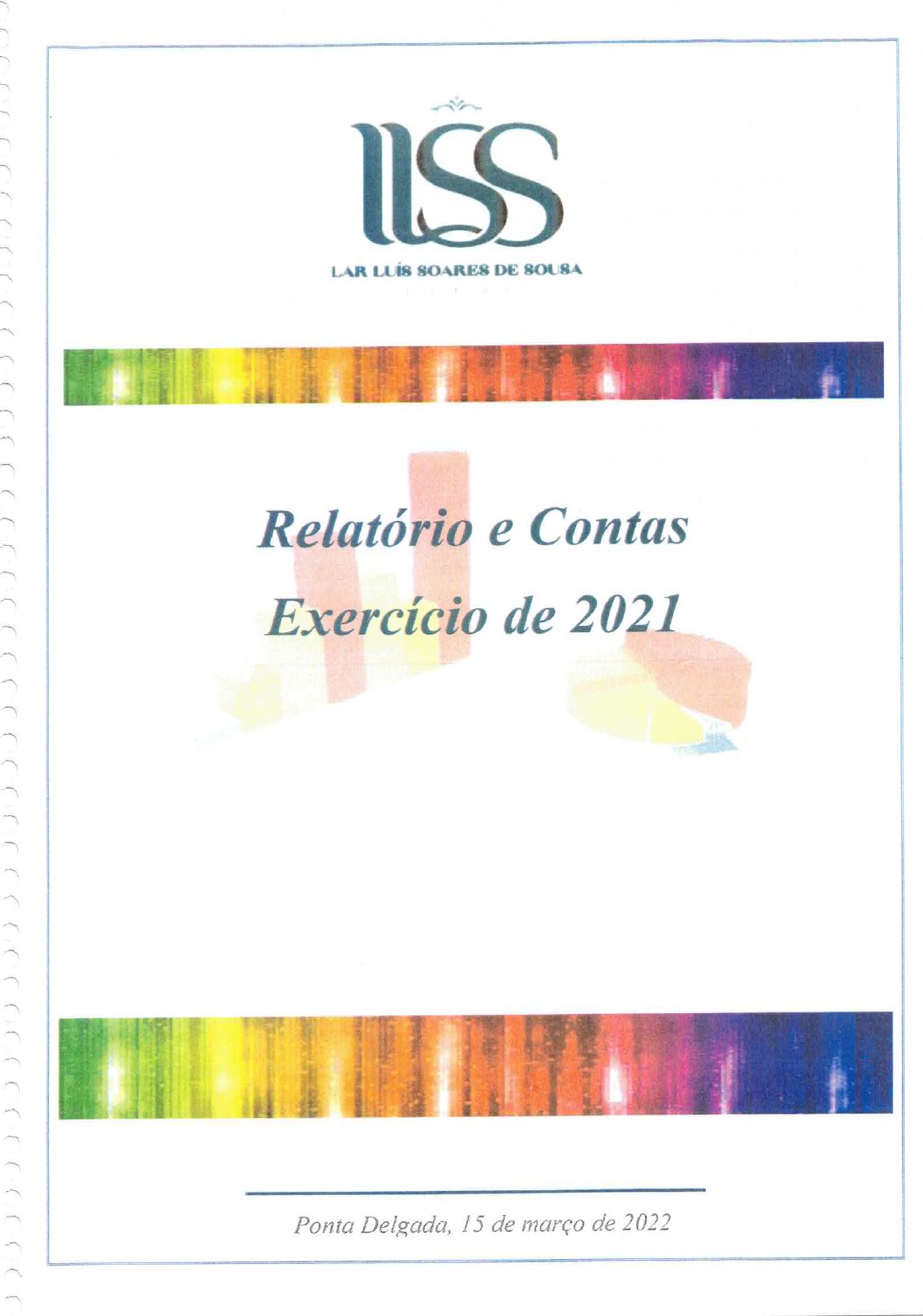 Capa do Relatório de contas 2021
