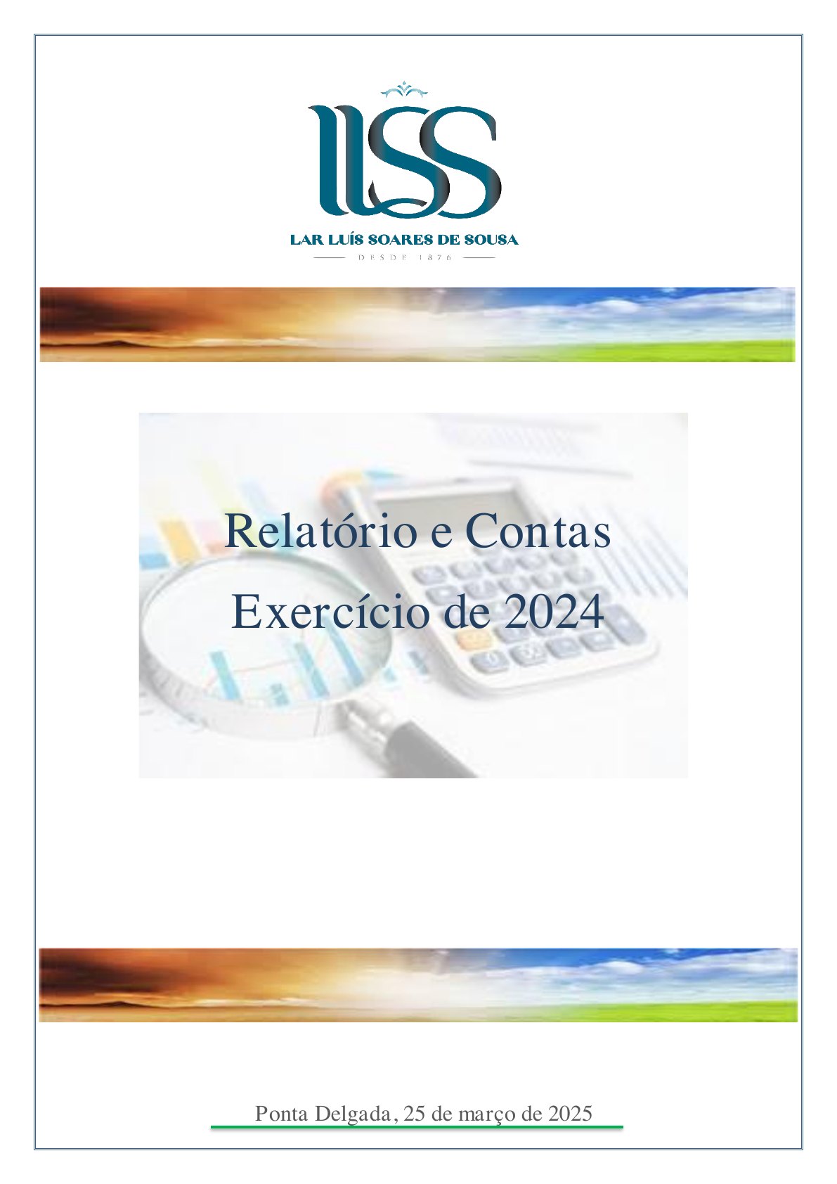 Capa do Relatório de contas 2024